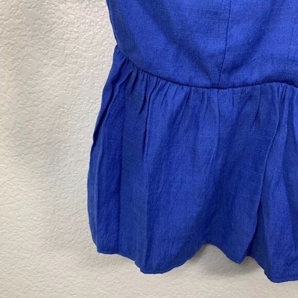 The Impeccable Pig Sleeveless Tie Shoulder Peplum Top - Picture 4 of 10